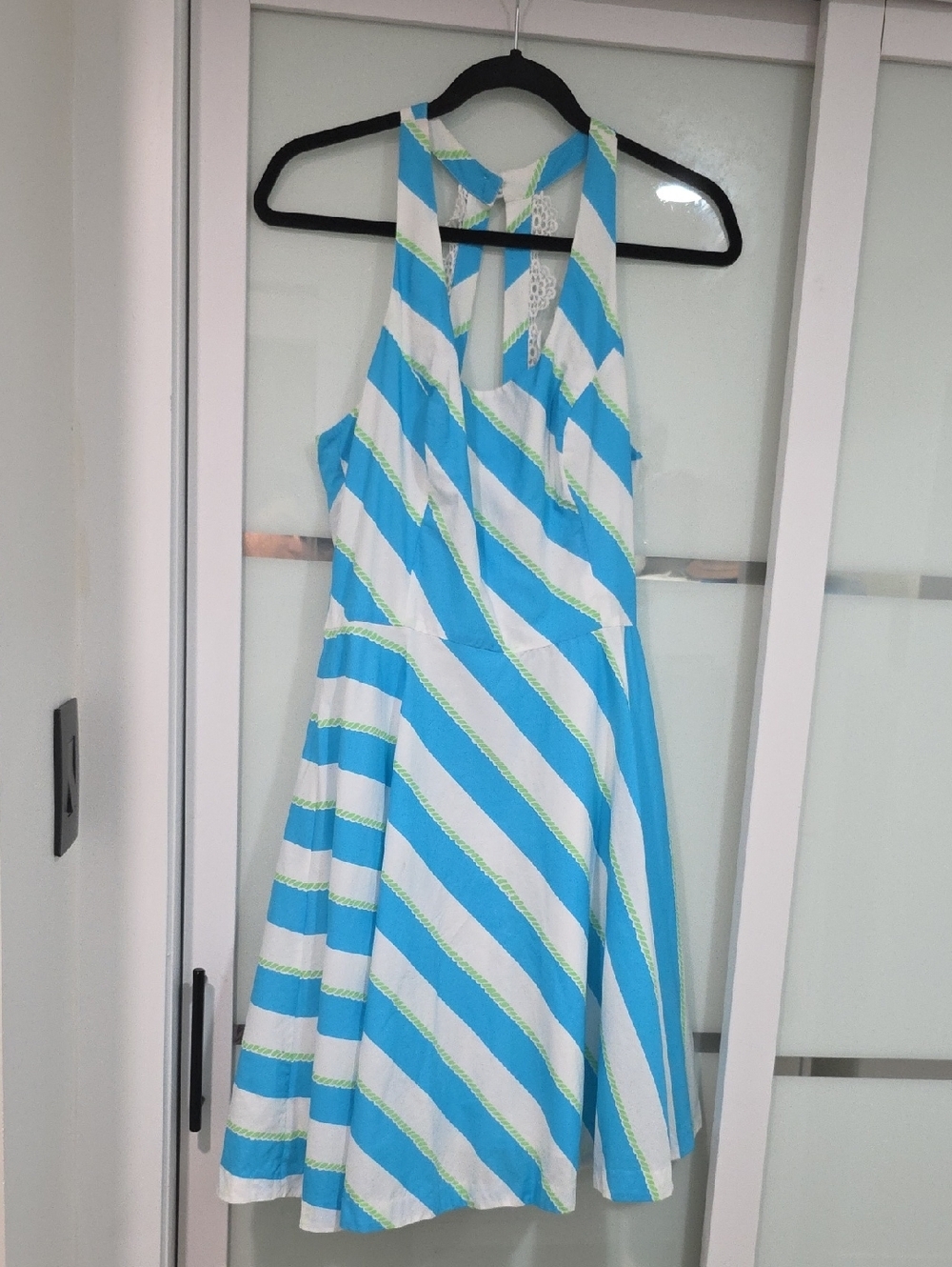 Lilly Pulitzer Sleeveless Dress – Blue & White Striped | Size 8 - Picture 16 of 16